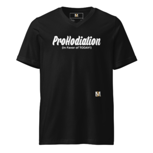 ProHodiation (White Logo) – Unisex Short Sleeve V-Neck T-Shirt
